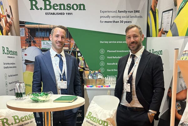 Picture of Russell and Marcus Neal at the R Benson exhibition Stand at Housing 2025