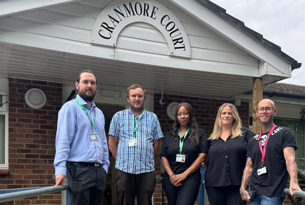 Picture of project team outside Cranmore Court